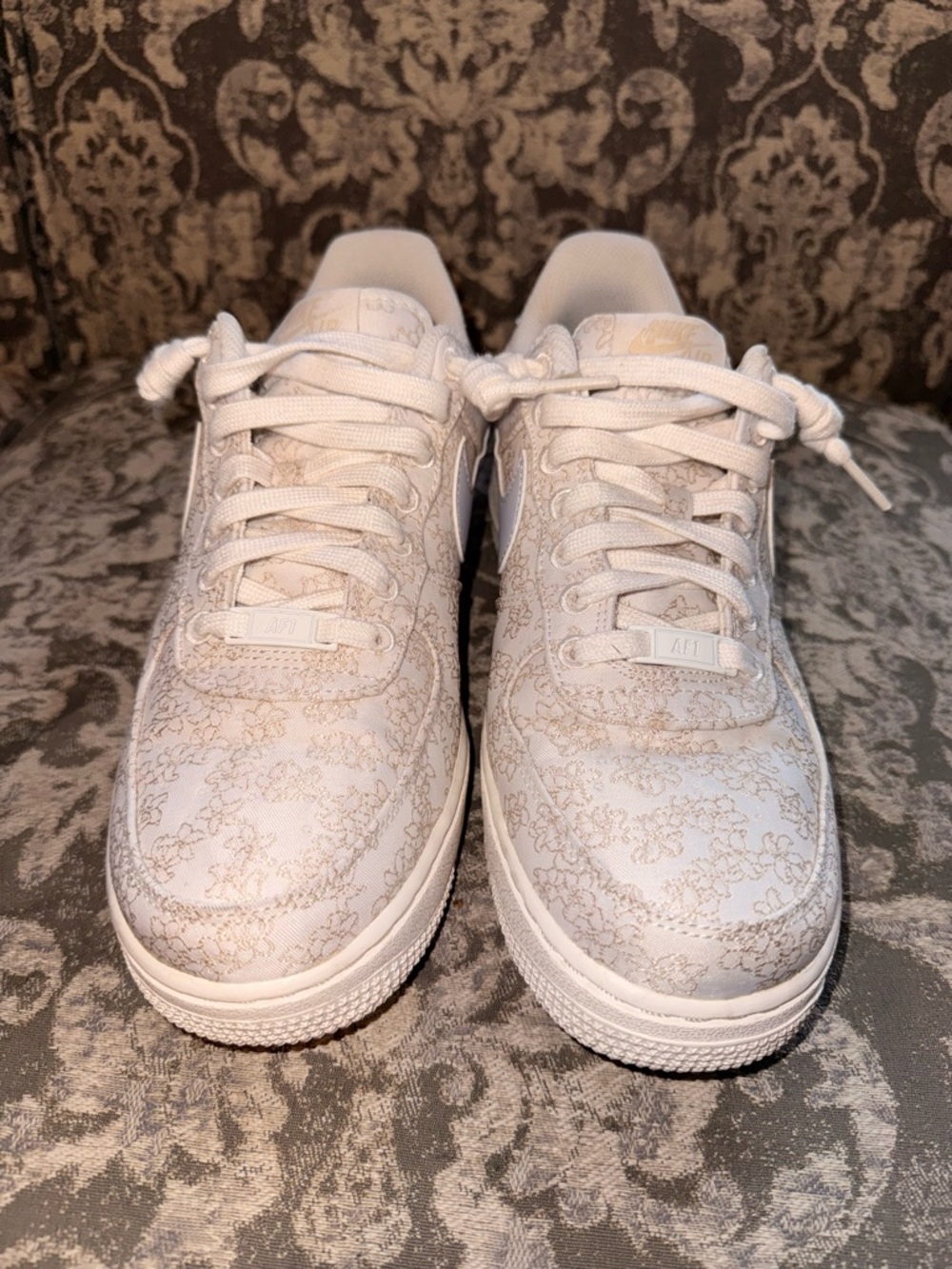 Nike Air Force One Women’s White Patterned Sneakers